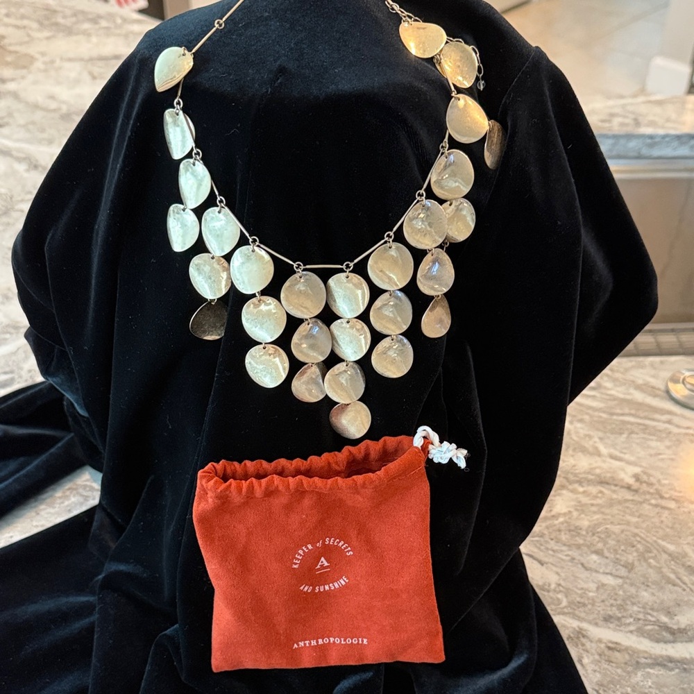 Anthropologie Iridescent gold Necklace